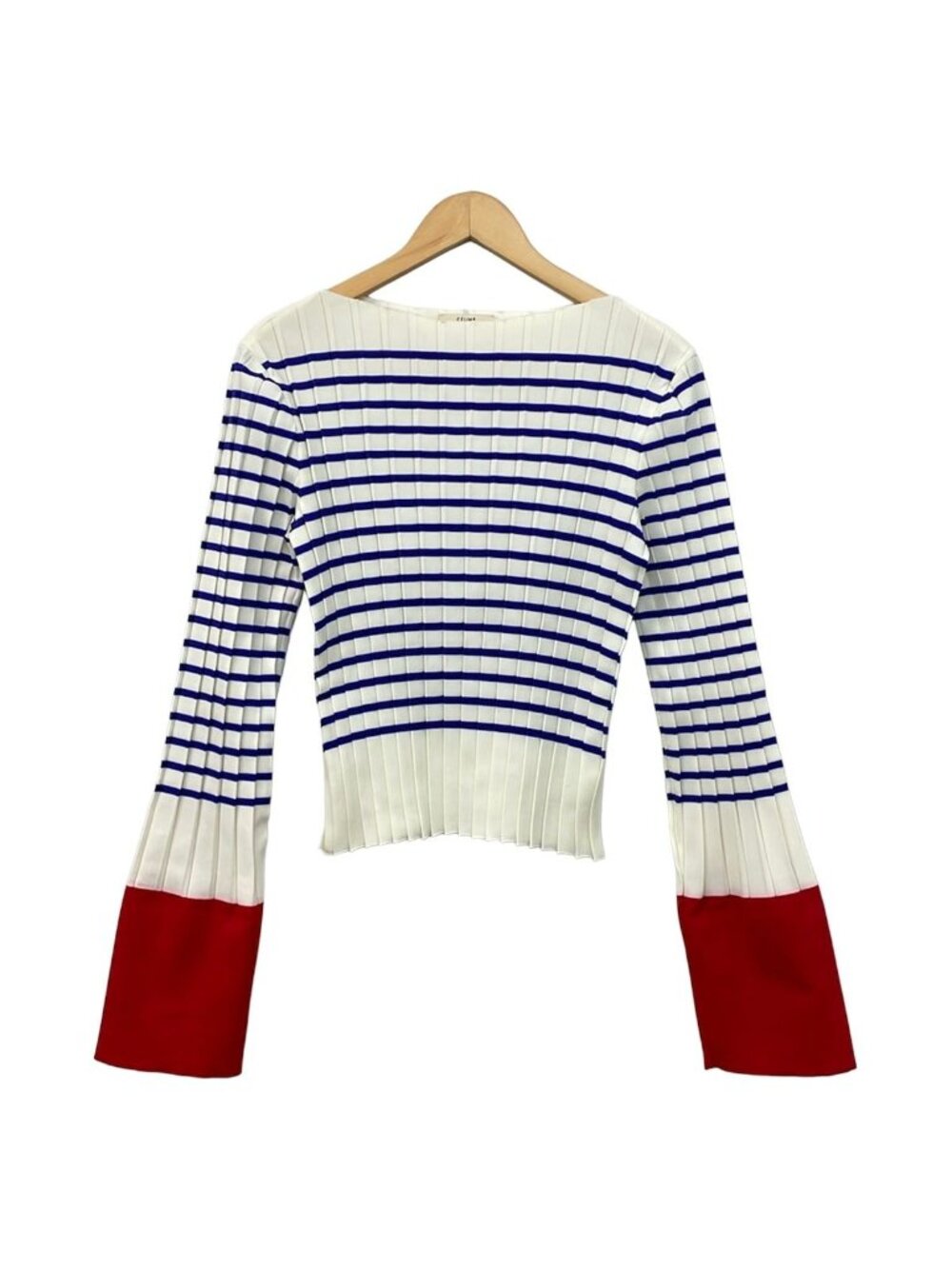 Celine Long Sleeve Top White Blue Red M